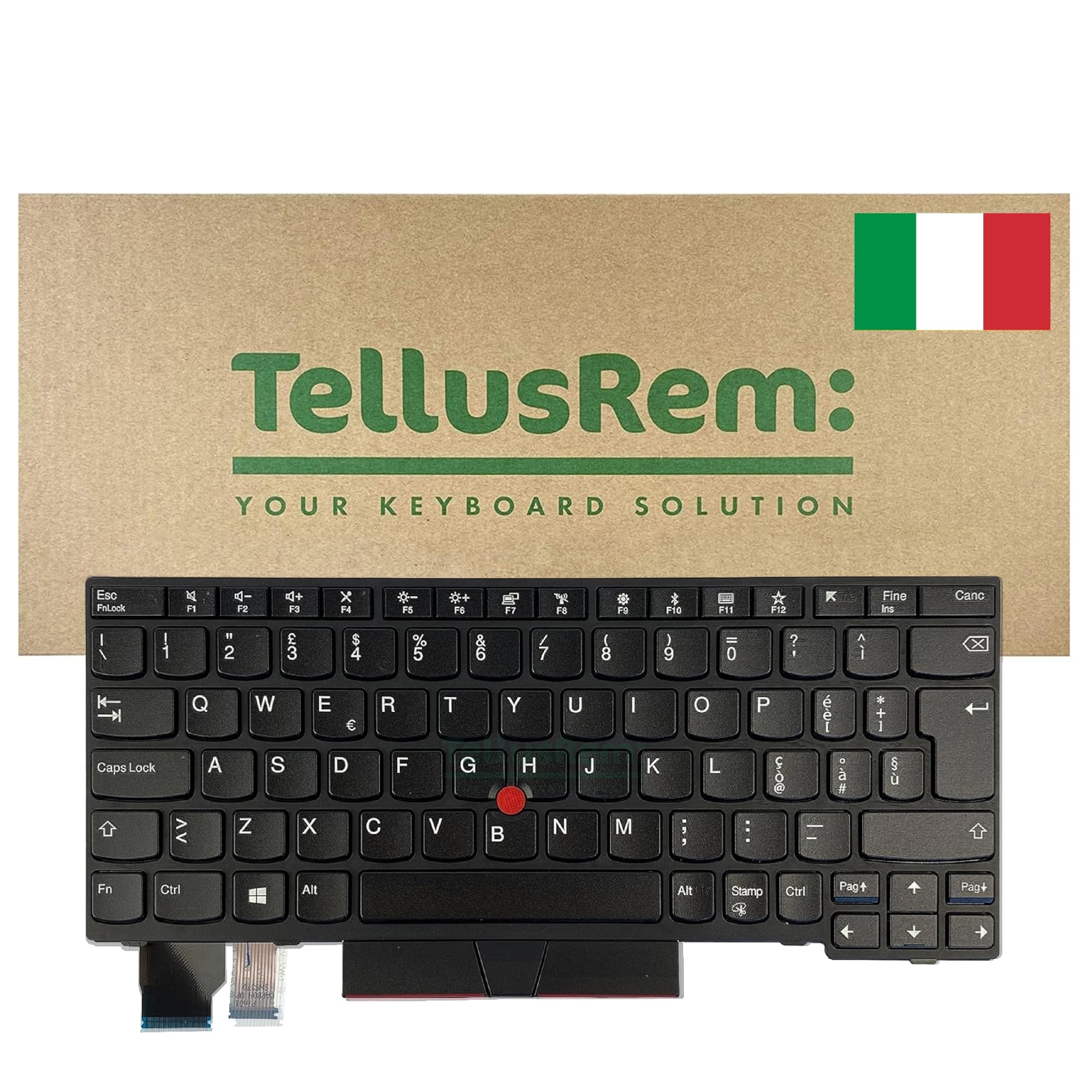replacement Italian non-backlit keyboard for Lenovo Thinkpad X280 X390 X395