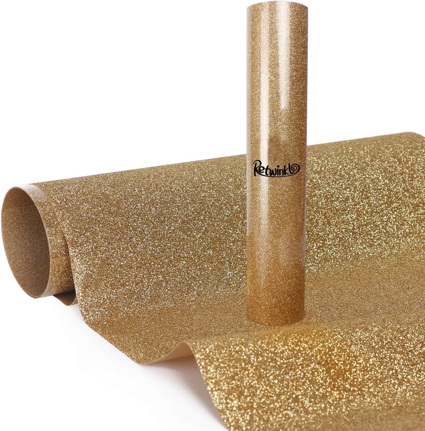 Retwinkle Gold Glitter Heat Transfer Vinyl 12"x 20" 2 Sheets/Pack