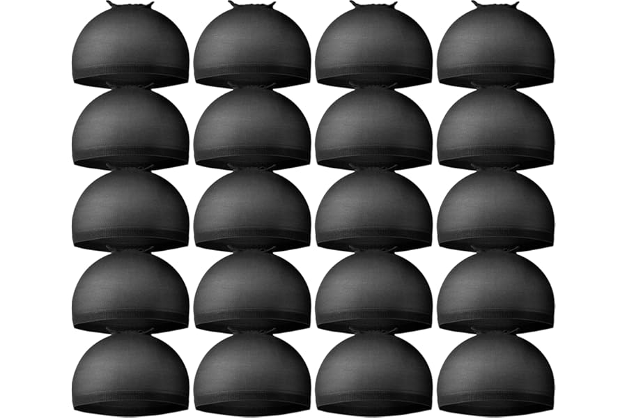 Teenitor Wig Cap,Black Wig Cap 20 Pieces Wig Caps, Black Stocking Caps, Stretchy Nylon Wig Stocking Caps for Women