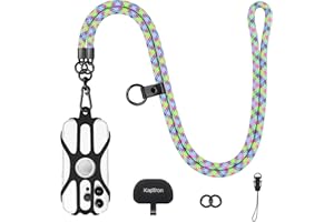 Kaptron Universal Cell Phone Lanyard: Adjustable Crossbody Cell Phone Strap with Silicone Phone Holder and Phone Tethers