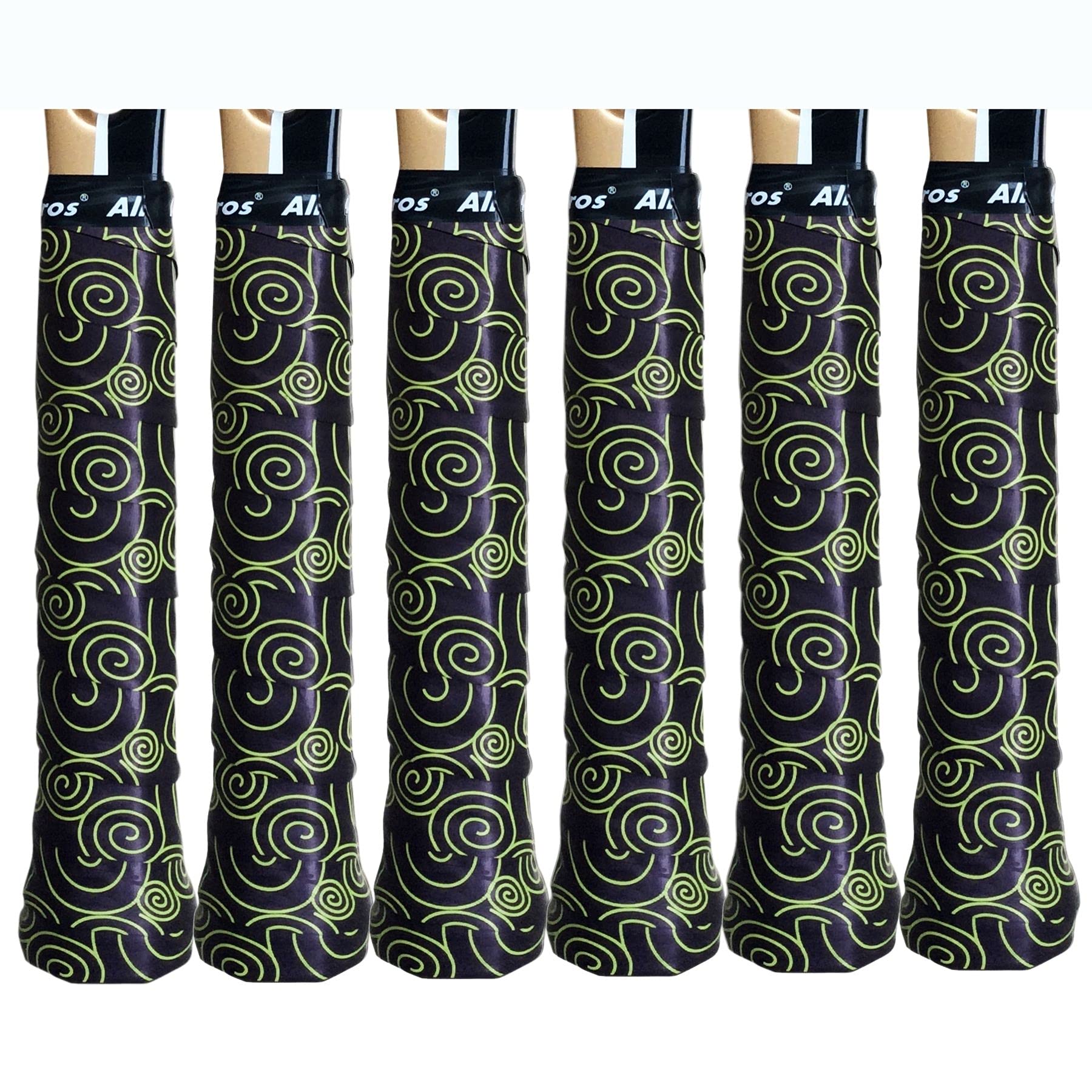 Photo 1 of ALIEN PROS Tennis Racket Grip Tape (6 Grips) – Tac Moisture Feel Tennis Grip – Tennis Overgrip Grip Tape Tennis Racket – Wrap Your Racquet for High Performance (6 Grips, Black Clouds)