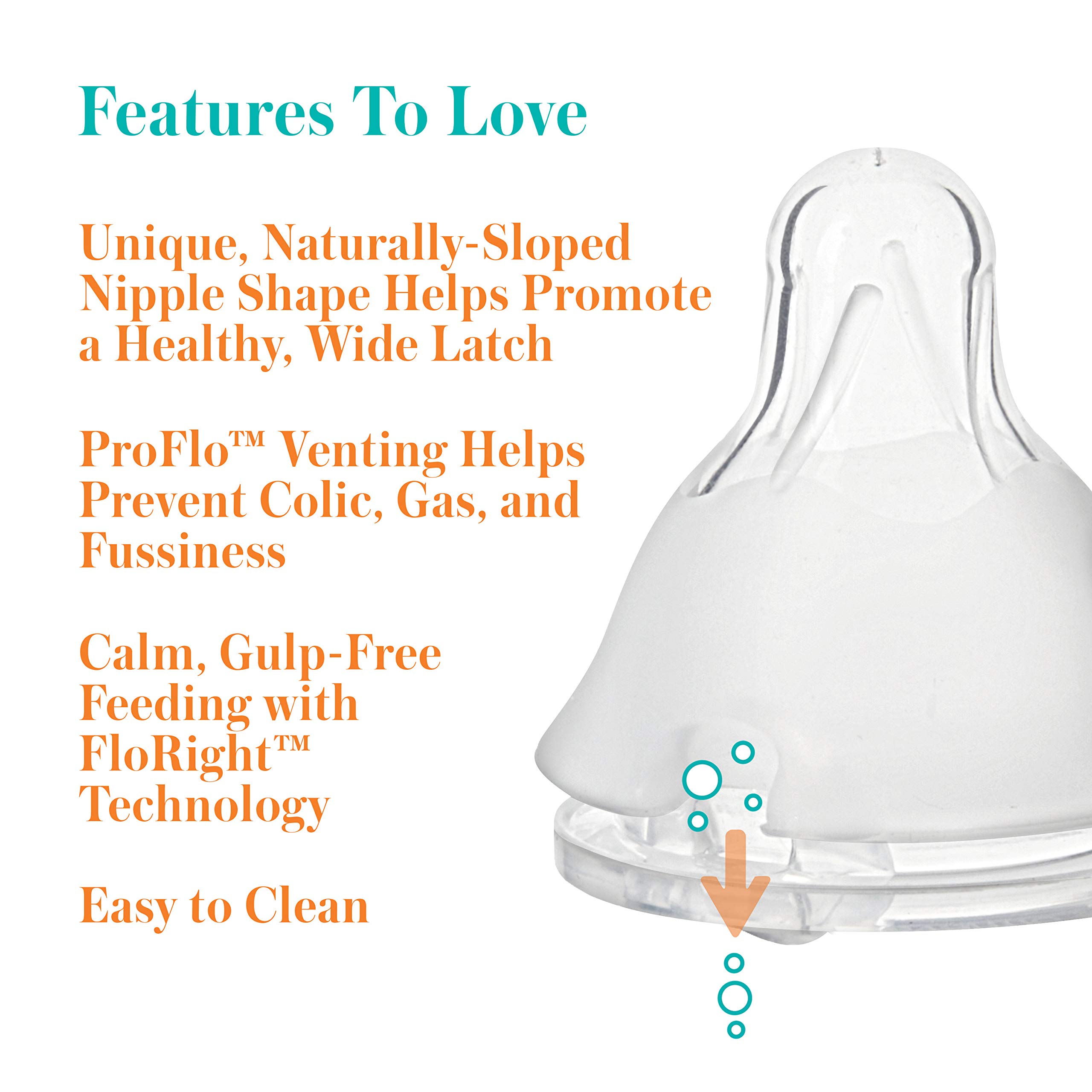 Evenflo Feeding Premium Proflo Venting Balance Plus Standard Neck Baby, Newborn and Infant Bottles - Developed by Pediatric Feeding Specialists - 4 Ounce (Pack of 6)
