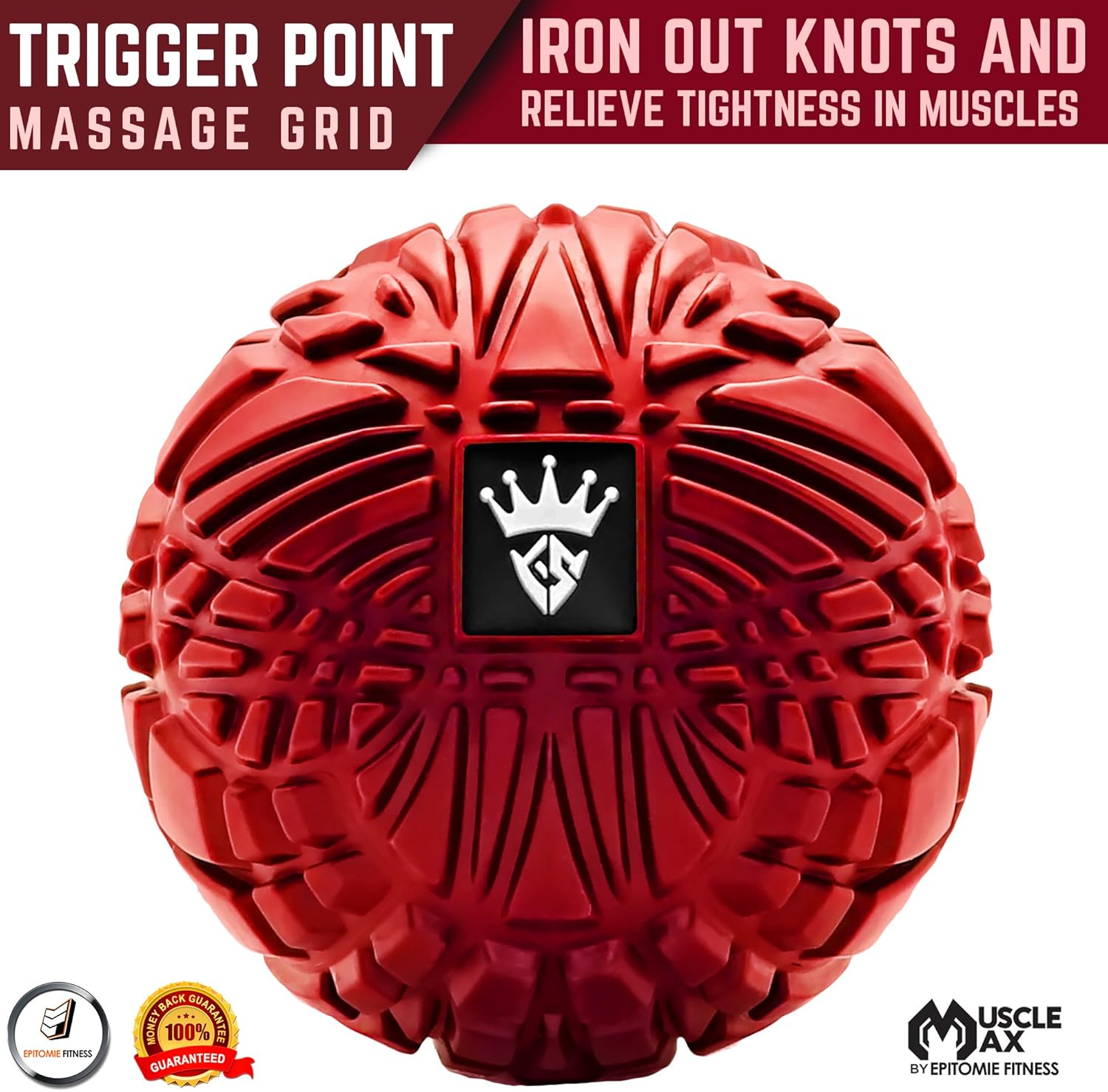 Muscle Max Massage Ball - Therapy Ball for Trigger Point Massage - Deep Tissue Massager for Myofascial Release - Mobility Ball for Exercise & Recovery: Health & Personal Care