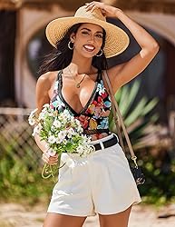 AI'MAGE Women One Piece Swimsuit Sexy V Neck