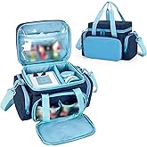 LoDrid Carrying Case Compatible with Tonie Box 2/1, Storage Bag Organizer for Audio Player Set and Accessories with Handle and Shoulder Strap, Blue, Bag Only (Patent Design)
