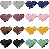 32Pcs Leather Heart Bookmarks,HJQAYNC Cute Corner Page Book Marks,Book Accessories for Kids Women Book Lovers Teachers,Handmade Reading Gifts (32Pcs)