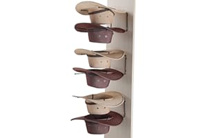 Taozun Cowboy Hat Rack - Cowboy Hat Holder DIY Hat Hangers for Wall Display, Black Hat Holder Organizer, 6 Pieces(A Beautiful Christmas Gift)