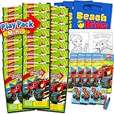 Blaze and the Monster Machines Mini Party Favors Set for Kids - Bundle with 24 Mini Grab n Go Play Packs with Coloring Pages, Stickers, and Loot Bags (Blaze and the Monster Machines Party Supplies)