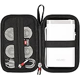 FBLFOBELI Hard Case for Nelko P21/TYPONOS P21/Niimbot D11/Phomemo D30 D35/JADENS D11/ORGBRO X1 X3 S001 Label Maker Machine, Mesh Pocket for Label Printer Tape Accessories (Case Only) (Black)