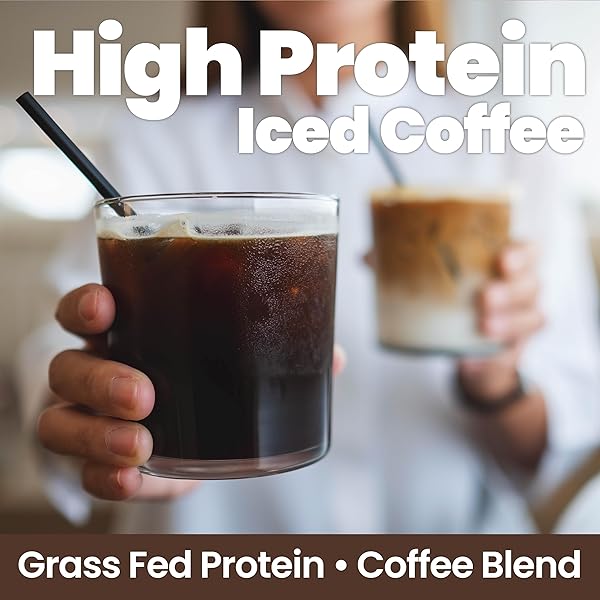 PROTEIN COFFEE, WITH 10G OF PROTEIN WITH COLLAGEN, PROMOTES MUSCLE GROWTH, SUPPORTS ENERGY, HOT OR COLD, KETO FRIENDLY, 100% ROBUSTA COFFEE, 15 SERVINGS, HAZELNUT FLAVOR, MEDIUM ROAST