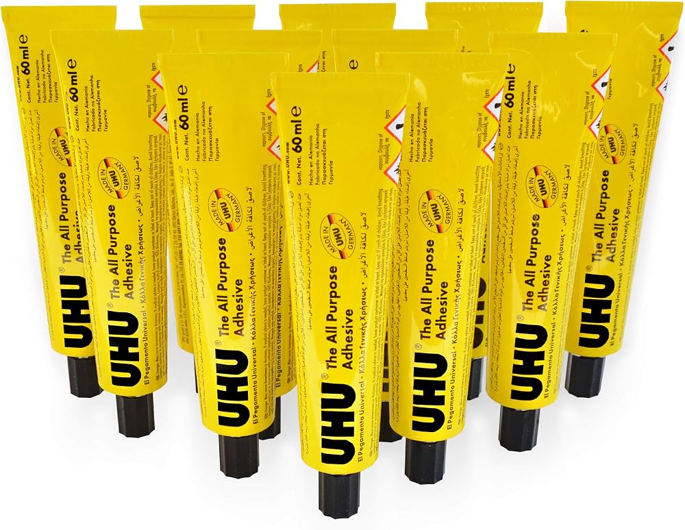 UHU All Purpose Adhesive Glue 60ml Pack of 12 Tubes