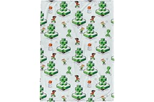 Jay Franco Kids Christmas Plush Throw Blanket – 50x70 Inches Soft & Cozy Fleece Throw for Holiday Bedroom & Couch Décor, Official Licensed Product, Green - Minecraft
