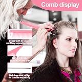SWEET VIEW 3 Pcs Hair Brush Set Edge Brush Rat Tail Comb Teasing Pink view 5
