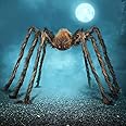 JOYIN Halloween Outdoor Decorations Giant Spider, Scary Large Spider Props for Yard Lawn Halloween Outside Decor and Indoor Party Decor, Brown (Standing Height is 15 inches)