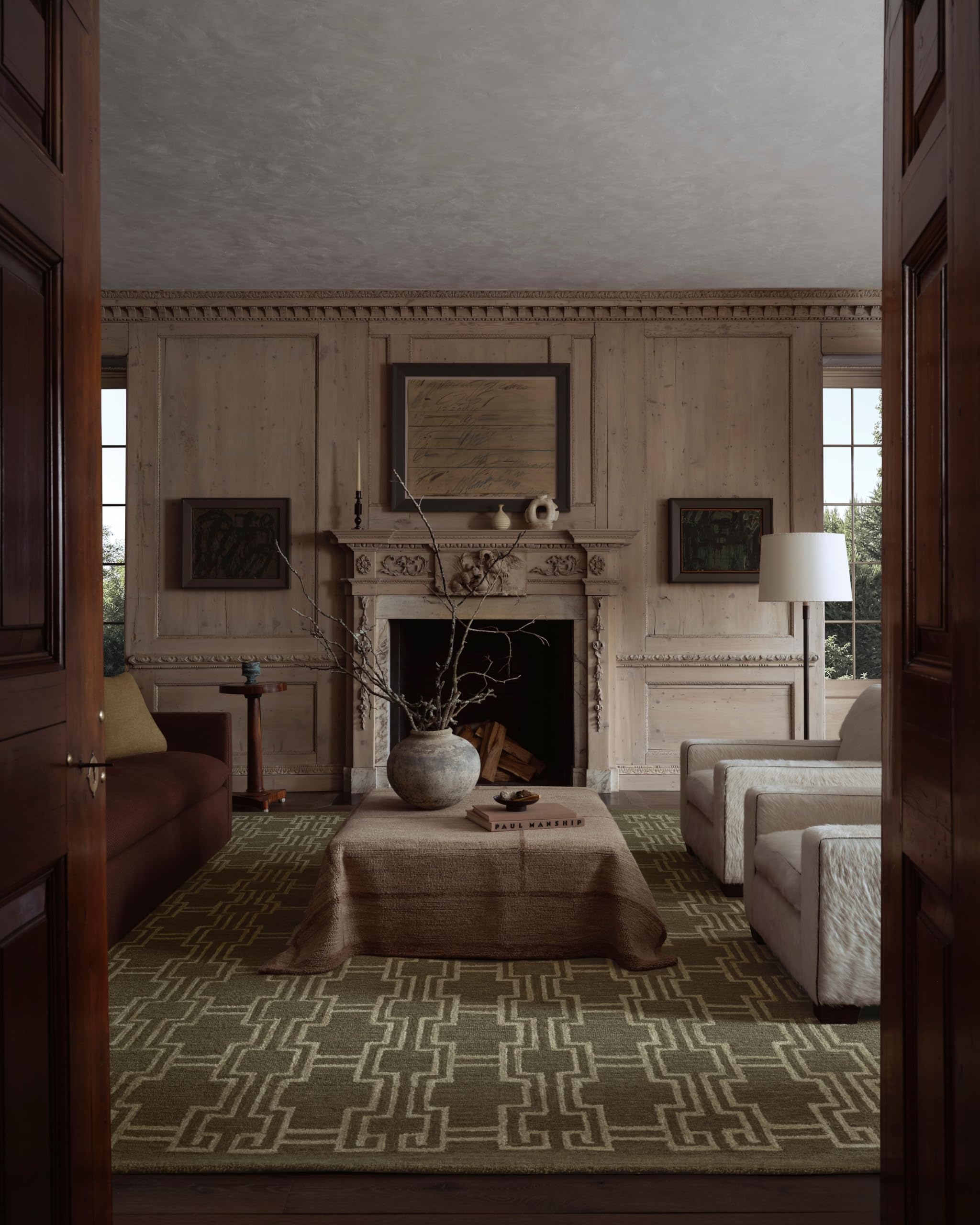 Photo 1 of Loloi Jeremiah Brent Barrow Collection BAR-02 Moss/Beige 8'-6" x 11'-6" Area Rug