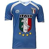 ARZA Men’s Italy‑Inspired Soccer Fan Jersey – Blue or White Short Sleeve Sublimated Polyester Shirt