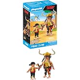 PLAYMOBIL Asterix 71545 Costa y Bravo and Pepe Bold Duo from the Asterix Universe, Includes Sword and Slingshot, Imaginative Toy for Ages 5 and Up