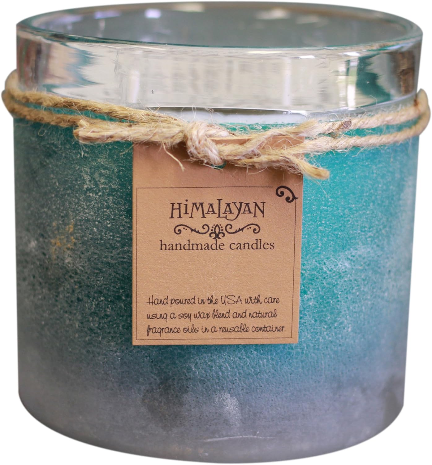 Himalayan Candles Frosted Glass 16Ounce Soy Candle, Large