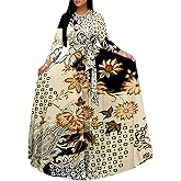 SUZONANA Plus Size Maxi Dresses for Curvy Women Casual 3/4 Sleeve Crewneck Floor Length Floral Print Dress with Belt