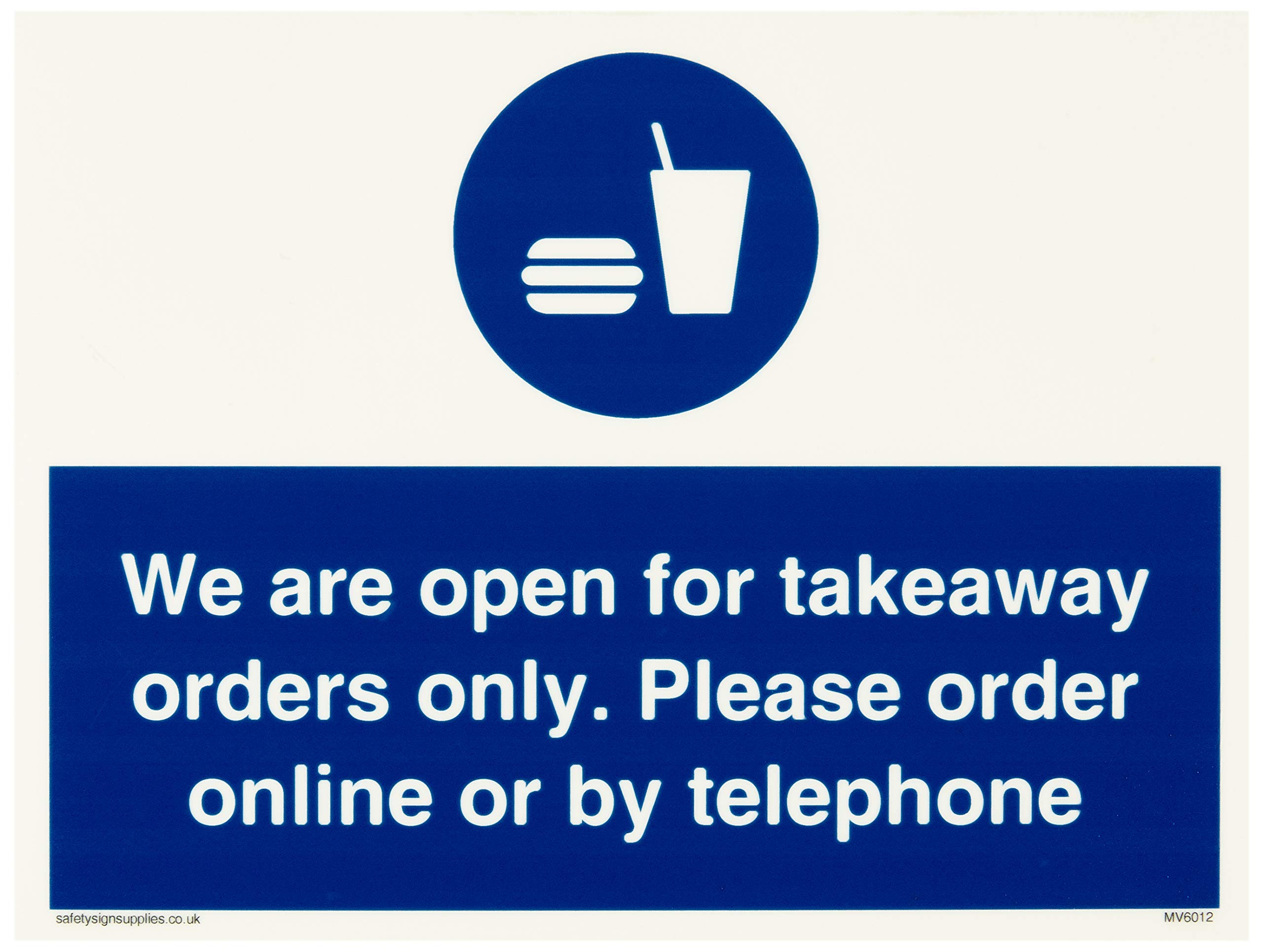 We are open for takeaway orders only. Please order online or by telephone