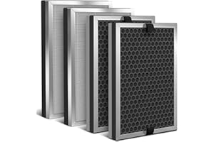 SAKEGDY 4-Pack JF260 Replacement Filters - True HEPA and Honeycomb Activated Carbon | Compatible with Jafanda JF260/JF260S, D