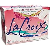 LaCroix Sparkling Water, Passion Fruit, Naturally Essenced, 0 Calories, 0 Sweeteners, 0 Sodium,12 Fl Oz (Pack of 12)
