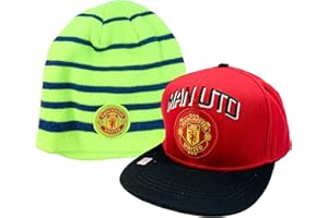 RHINOXGROUP Manchester United Beanie and Adjustable Cap Set Officially Licensed Soccer Rhinox Group 006
