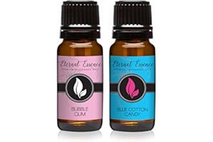 Eternal Essence Oils 2 Pack 10ml Premium Fragrance Oil - Blue Cotton Candy & Bubble Gum - for Candle, Soap Making, Aromatherapy, Diffusers, Home Care, & Humidifiers