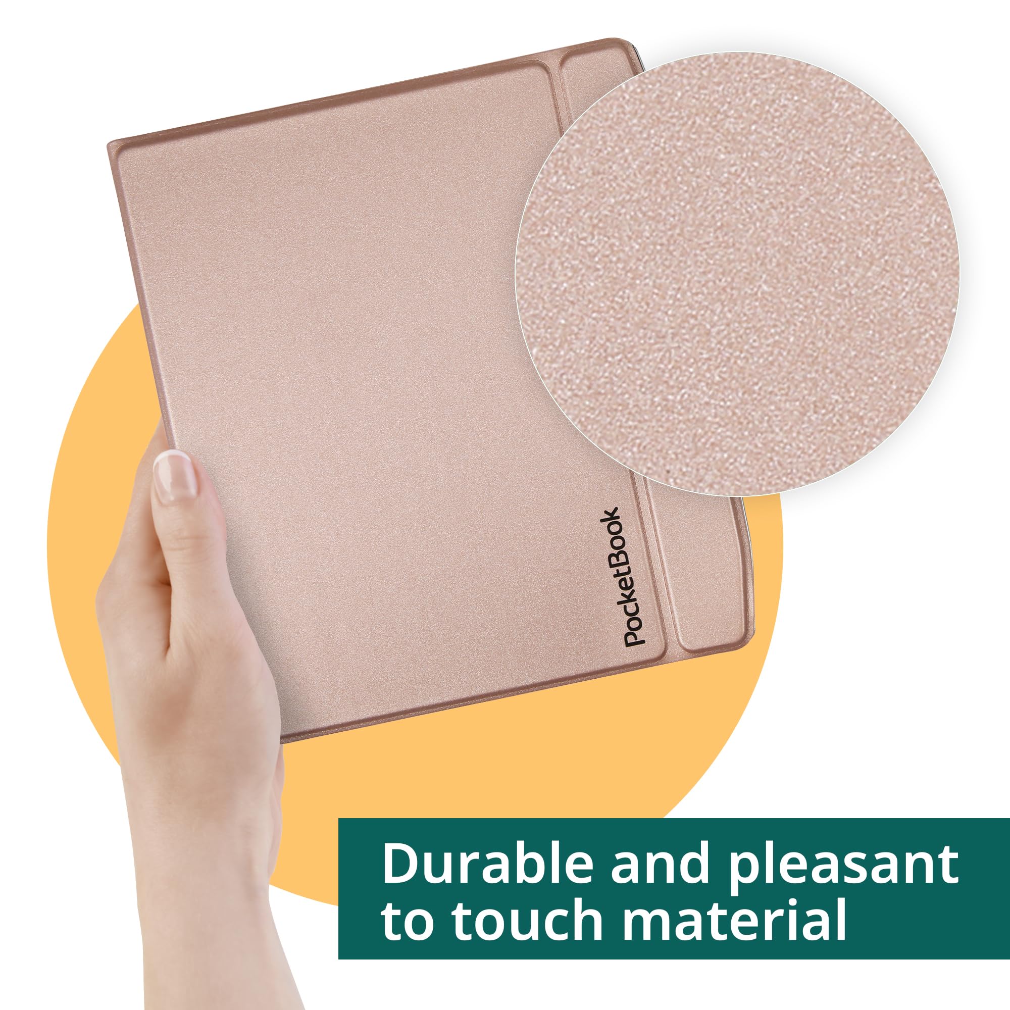 PocketBook Era Color E-Reader with Flip Cover in Shiny Beige | Eye-Friendly 7'' E-Ink Kaleido 3 Touch-Screen | Audio-Book & E-Book Reader | Waterproof | Text-to-Speech Function | Stormy Sea