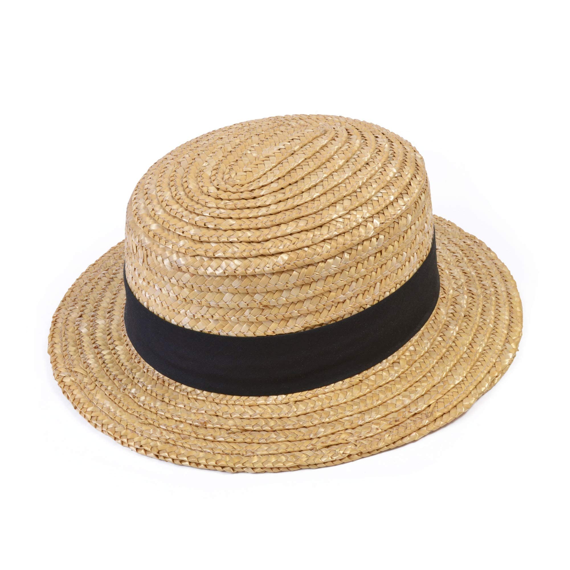 Bristol Novelty BH126 Straw Boater Hat, Unisex-Adult, Beige, One Size Halloween