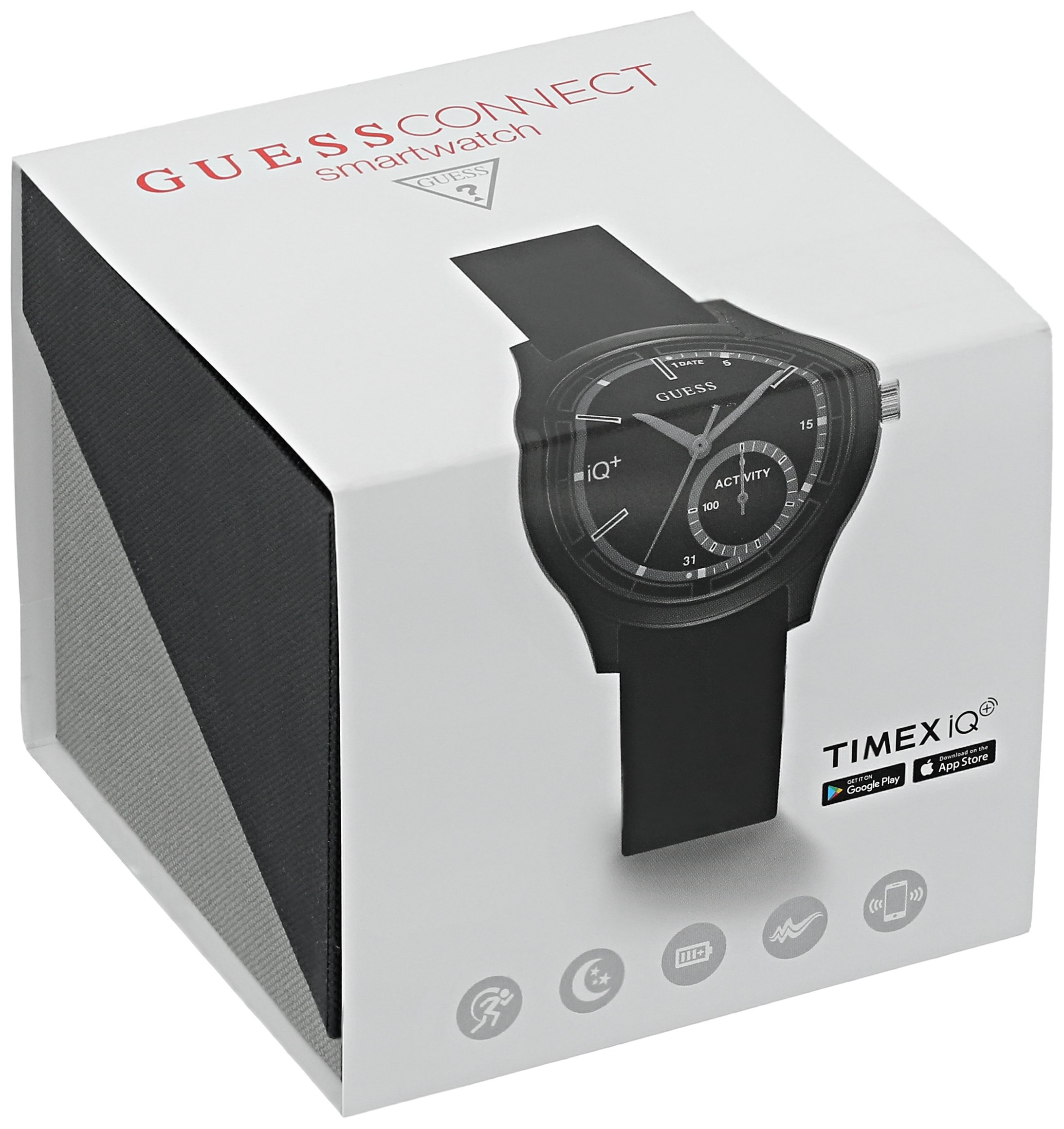 Guess Womens Stainless Steel Connect Fitness Tracker Silicone