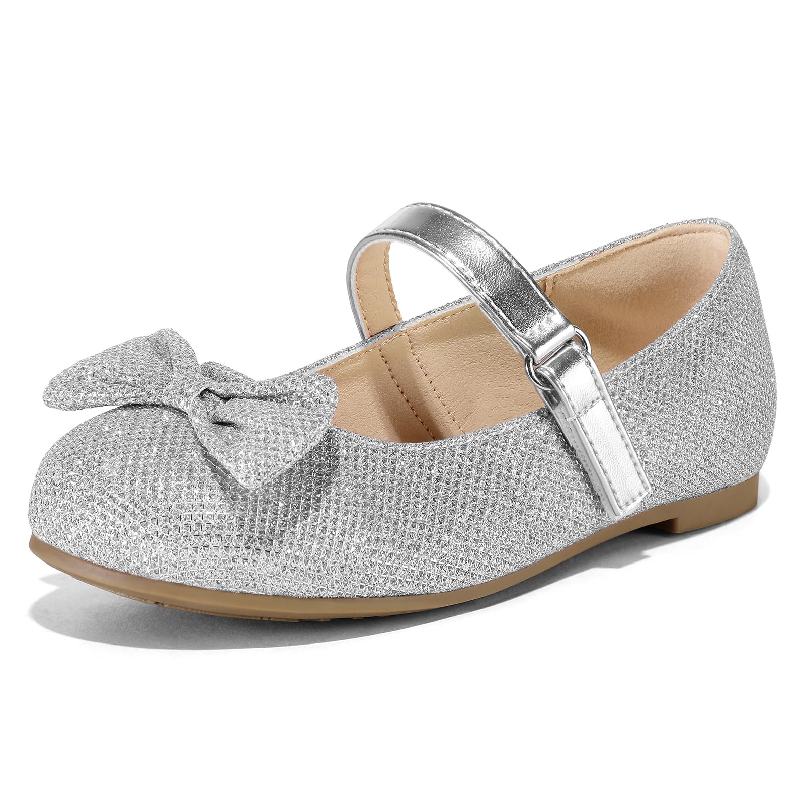 K KomForme Girl's Ballet Flats Non-Slip Soft Mary