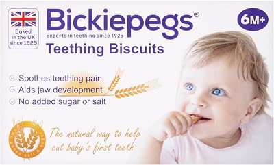 Bickiepegs Teething Biscuits 9 Pack Natural Dairy-Free 6-36m