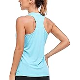 MoFiz Women's Golf Tennis Polo Shirt Sleeveless 1/4 Zip Collarless Racerback Pickleball Tank Tops Quick Dry Athletic T-Shirt