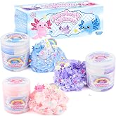 3 Pack Axolotl Cloud Slime, with Pink, Blue, Purple Axolotl Charms, Scented Slime Party Favor for Girls &amp; Boys, Super Soft, Idea Birthday Gifts, Goodie Bag Stuffers, Classroom Rewards for Kids