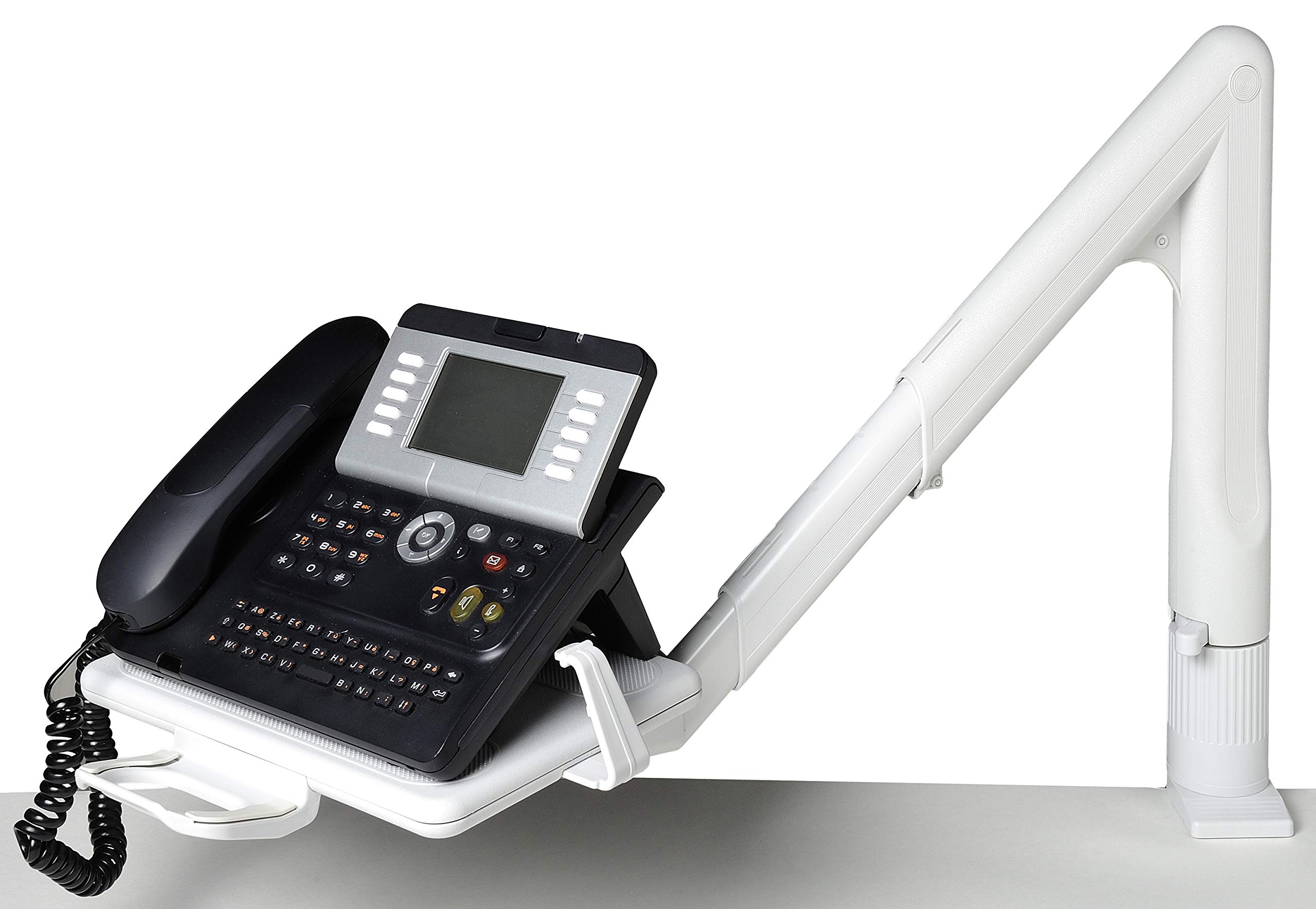 Exacompta - Ref 86540D - Adjustable Phone Holder Arm - 556 x 175 x 415mm in Size, 360 Degree Pivot Action, Telescopic for Perfect Positining, Front Handle