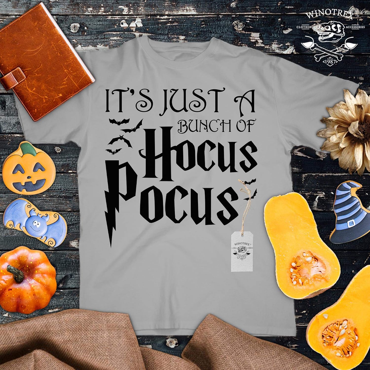 It S Just A Bunch Of Hocus Pocus Funny Halloween Witches Costume Customized Handmade T Shi 