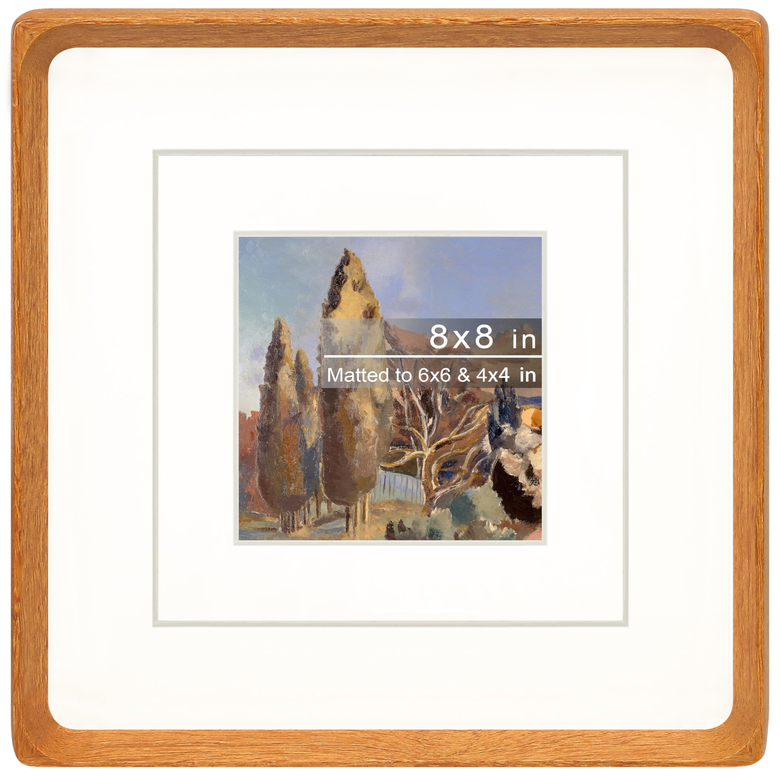 Gdfmsc Square 8x8 Picture Frame with Mat for