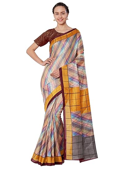 Womens Art Silk Printed Saree