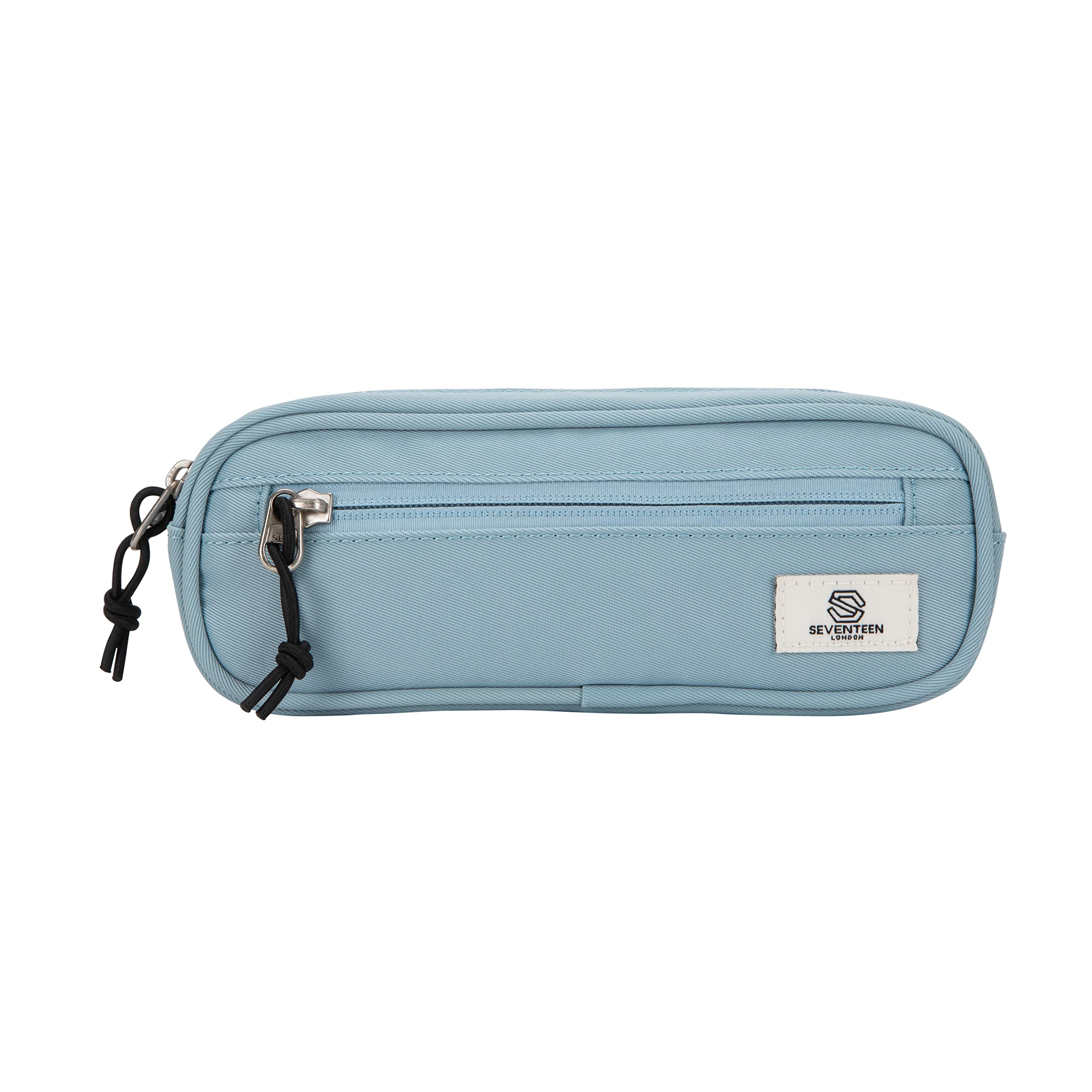 SEVENTEEN LONDON – Modern Urban Light Blue 'Mitcham' Pencil Case in a Classic Slim Simple Design – Perfect for School