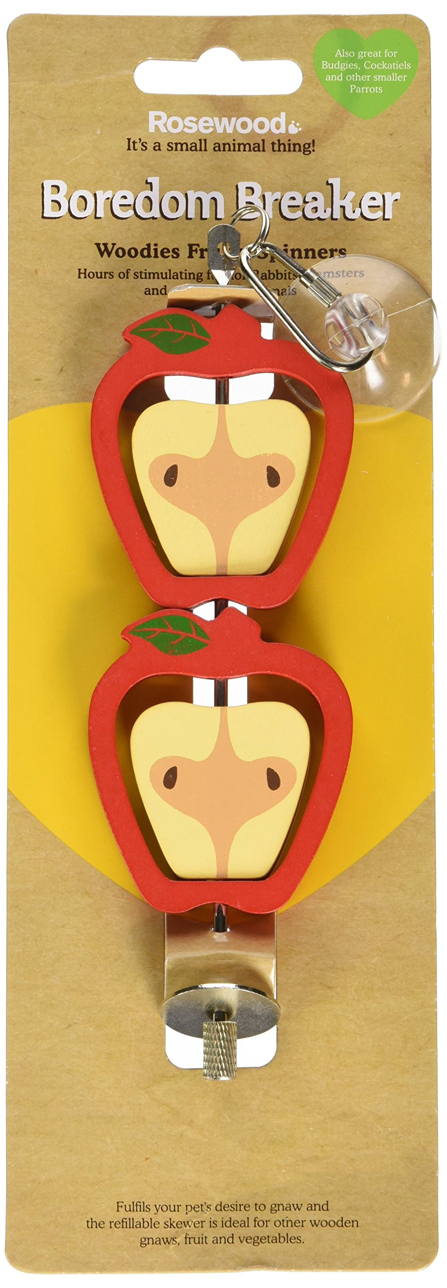 Rosewood Woodies Fruity Spinners, Rabbit Toy & Toy for Small Animals