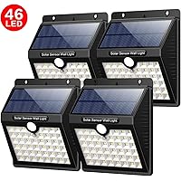 Luz Solar Jardín,Yacikos 4 Paquetes 46 LED Foco Solar 1800mAh Lámpara Solar Exterior con