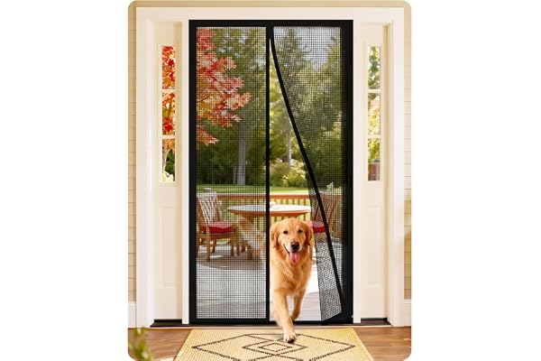 Magnetic Screen Door Heavy Duty - Fits 34" x 82" Door Size, Premium Mesh Curtain, Pet Friendly, Auto Closing Net, Keeps Bugs
