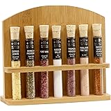 The Spice Lab Sea Gourmet Salt Sampler Collection 1 - 7 Pyrex Tubes - Makes Excellent Grilling Gifts - Premium Gourmet Salt S
