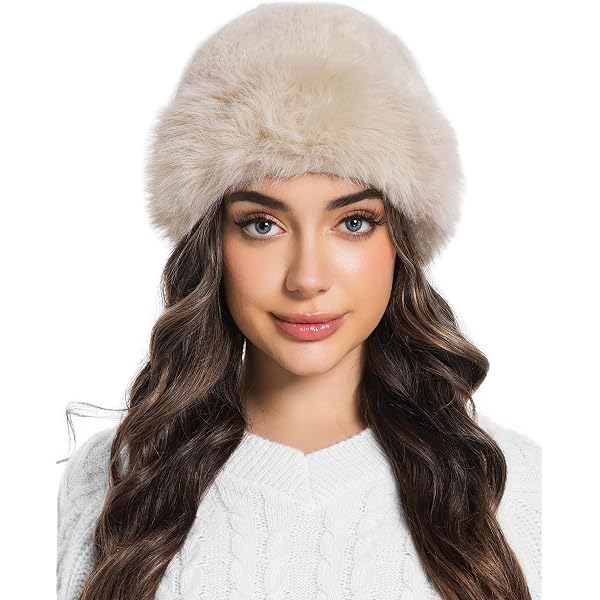 ? Hh Hofnen Faux Fur Women Grey Winter Bucket Fisherman Plush Warm Cute Hats HH HOFNEN Winter Bucket Hat Fluffy Faux Fur Fisherman Plush  main image 3