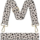 DACUOE Purse Strap Replacement Crossbody 1.5" Wide Bag Strap, Adjustable Shoulder Straps for Women Handbags Luxury Grey Leopard