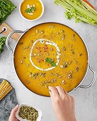 BEZIA 10 Quart Cooking Pot, Large Non Stick