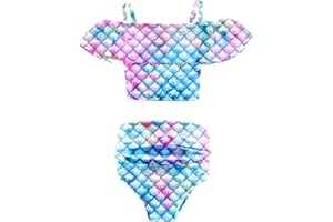 DNFUN Girls Bathing Suits Two Piece Kids Swimsuits Summer Beach Swimwear