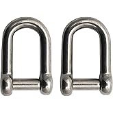Extreme Max 3006.8396.2 BoatTector Stainless Steel D Shackle with No-Snag Pin - 5/16", 2-Pack