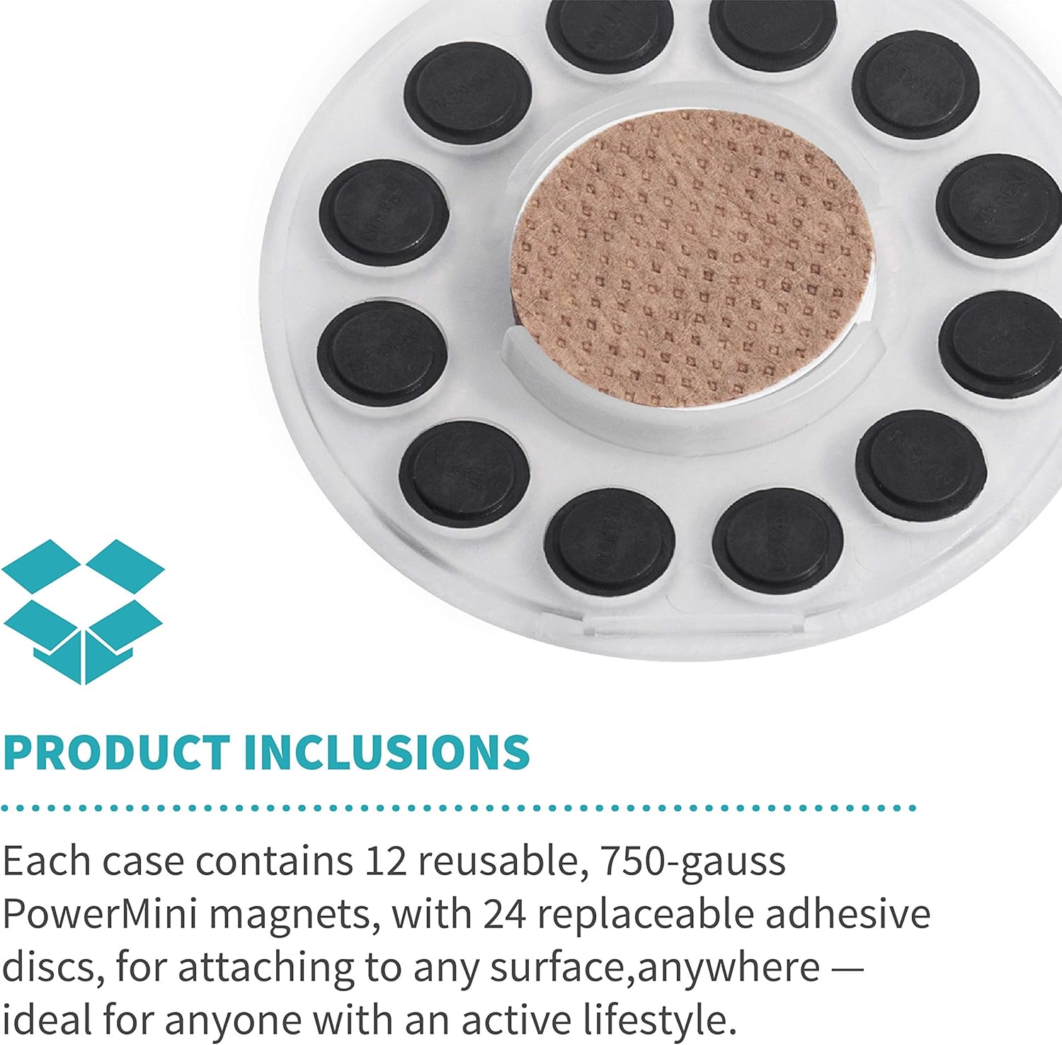 Magnetic Therapy Pain Relief 1462 – Relieves Pain on Neck, Back, Shoulders, Leg, Knee, Muscle, and Joint - 12 Reusable Magnets 24 Adhesive Patches: Kitchen & Dining